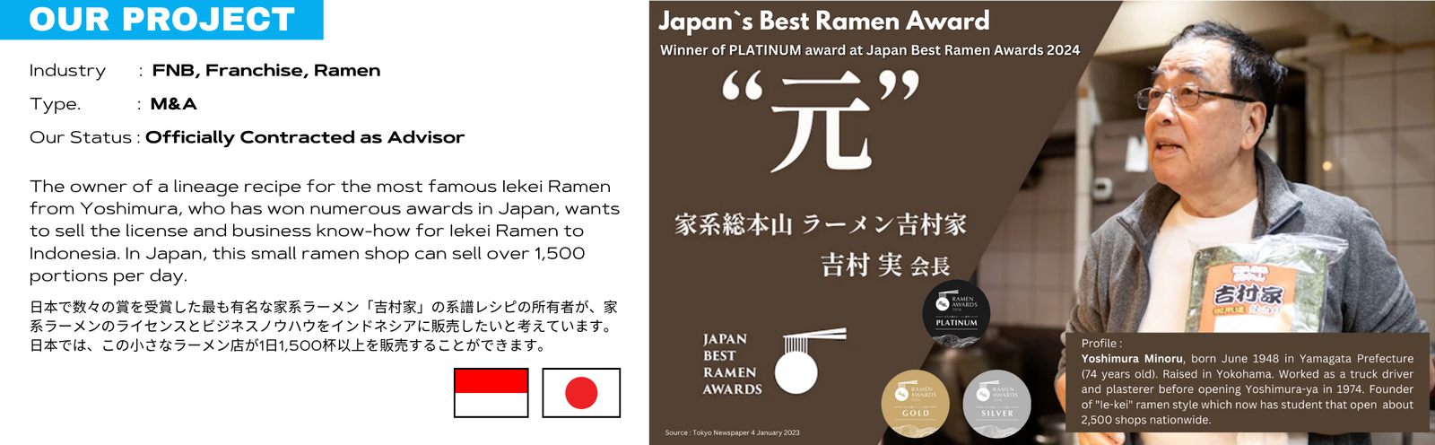 Japanese Yoshimura Iekei Ramen Project